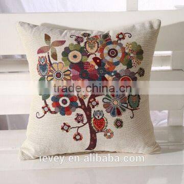 cheapest price made in china cat print linen square cushion cover