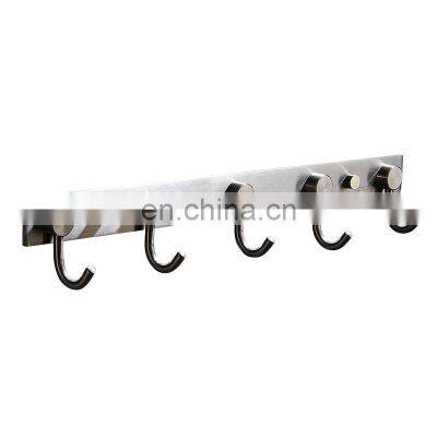 Wall mounted Bathroom 304 Stainless Steel Robe Clothes Hanger Towel Hooks black Wall Mounted