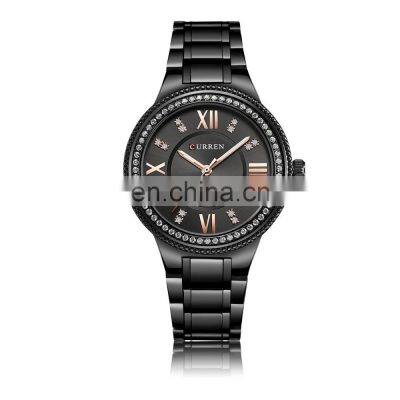 Curren 9004 Luxury Pretty Quartz Watches For Ladies Wristwatch With Mini Diamonds Women Watch