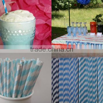 Striped Paper straws for baby shower in various patterns