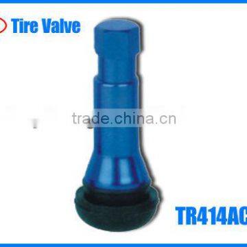 High Quality snap in tubeless chrome sleeve tire valve stem TR414AC