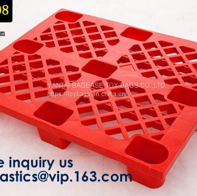 Light weight one time plastic pallets for transport and storage, Heavy duty cross bottom plastic pallet with 6 runners