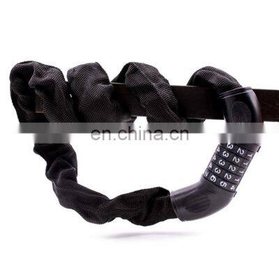 Safety 5 digits code steel bicycle combination number chain lock