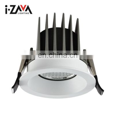 High Level Project Aluminum Ip65 Waterproof Indoor Outdoor Recessed Mounted 12W Led Downlight