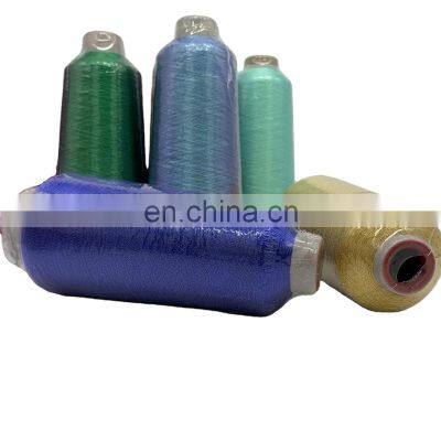 Wholesale Ribbon Embroidery Polyester Anti Rayon Golden Silver Color M/MX/MS/L Type Lurex Metallic Knitting Yarn