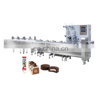 Chocolate Bar Protein Bar Automatic Flow Machine wafer biscuit packing horizontal pillow pack horizontal pillow machine