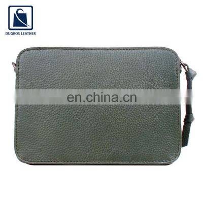 2021 New Design Stylish Look Anthracite Fitting Zipper Closure Type Genuine Leather Women Sling Bag