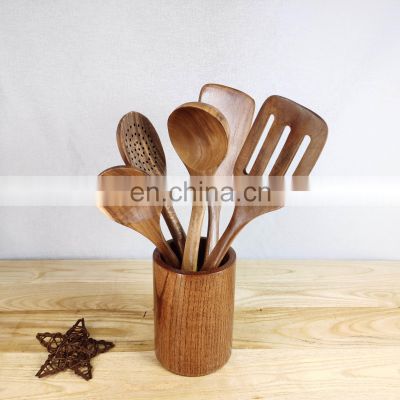 Xiangteng customized direct supply of bamboo and wood kitchen cooking tools 5 shovels, spoons and forks