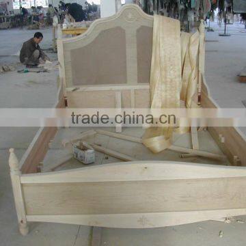 Designs of King/queen Size Princess Bed Frame With Pillars Solid Wood Bed Room Furniture Set photo-3