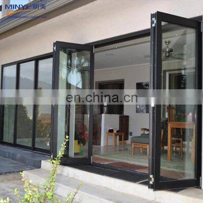 exterior glass accordion door big glass aluminum folding door outside