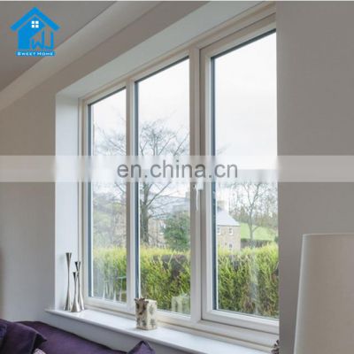 Double Leaf Aluminium Tempered Glass Casement Window Doors