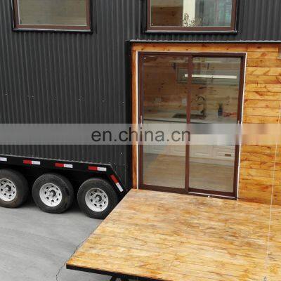 Prefab Container Mini Movable Mobile Modular Homes Field Site Office Trailer Tiny House On Wheels For Sale photo-4