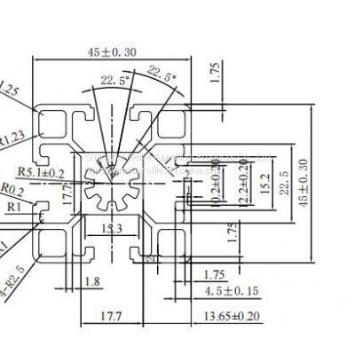 MK-10-4545 6063 T5 Aluminium 4545 Extrusion T Slot Rail Profile Silver Anodized Wholesale for Garden Fence Factory Price photo-2