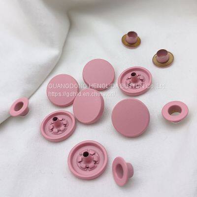 HLD Button Factory Wholesale 24L colorful dyed spring snap button for garment