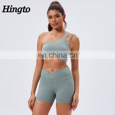 Sport Exercise Gym Wear Yoga Clothes Activewear Sets for Women Sports Bra and Biker Shorts Sets Womens Workout Yoga Shorts Sets photo-3