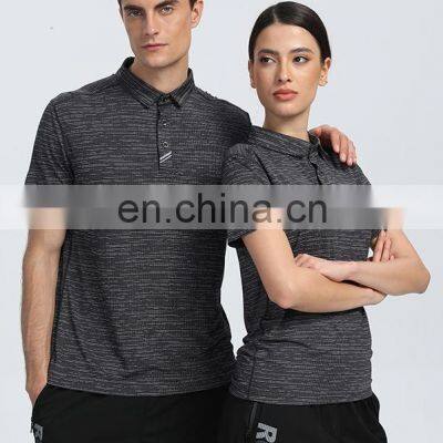 Wholesale Golf Polo Shirt Blank Custom Casual Breathable Men's Workout Running Gym Fitness T Shirt Outdoor Sports Wear Clothes