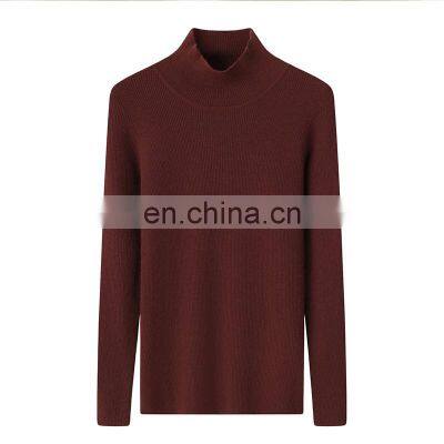 12gg 100% Cashmere Rib Knitted Slim Fit Ladies Sweater Factory Direct Sell for Women