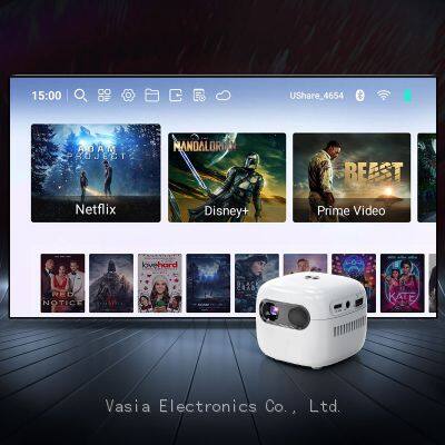 Best Quality 1080P Android 9 WiFi & Bluetooth Connection to Mobile Phone DLP Led Pico Pocket Projector Mini Projector photo-4