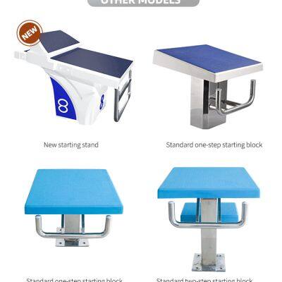 SS Stainless Steel Two Step Diving Starting Block Competitive Swimming Pool Diving Boards Platform photo-4