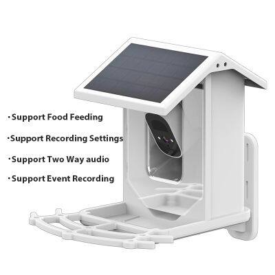 2023 Outdoor Solar panel charging Smart Birds Feeders with Camera WiFi APP Install Notification Bird House