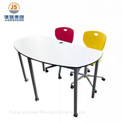 JS Multimedia Classroom Computer Desk Student Collaboration Desk Group Activities Training Table