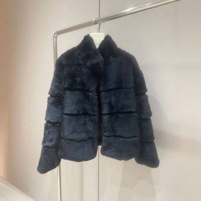 New imported whole reef rabbit fur for women, slim coat for women, short style