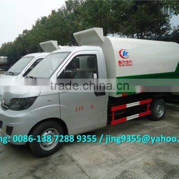 1.5 ton small garbage truck,Karry Brand bin lifter garbage truck made in China