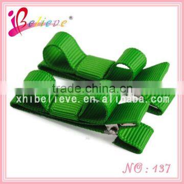 Fashion girls hair clip supplier handmade small hair clip bow