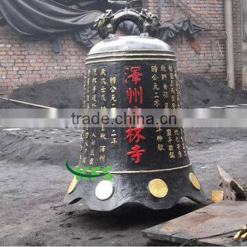 Large bronze bell with dragon head for temple