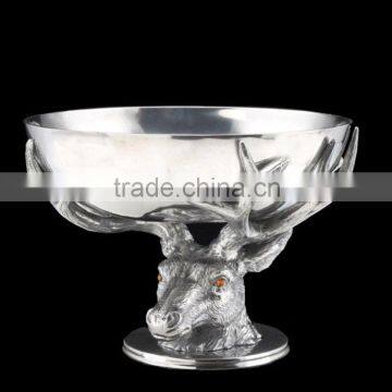 Aluminum Deer Head With Bowl