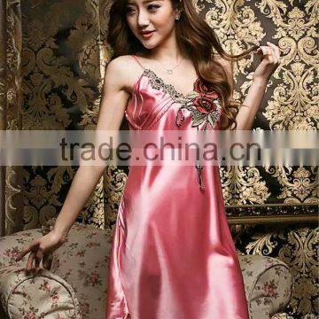 Noya Customized ZM 9001 Women Coolness Embroidery Skirt Pajamas photo-4