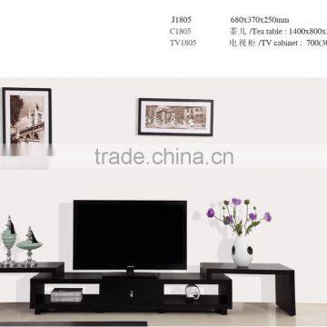 Black corner tv stand lcd tv cabinet for living room