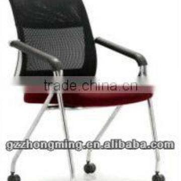 Modern Folding Visitor Chair/Writing Chair With Wheels BY-745-1