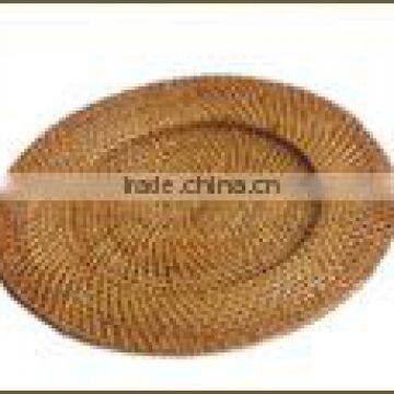 Natural rattan charger