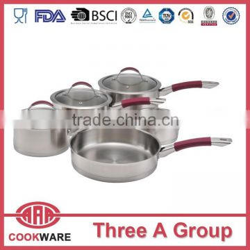 8pcs stainless steel cookware set with induction bottom