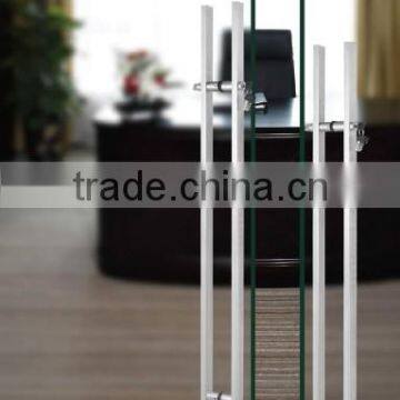 European top selling office room stainless steel double sided sliding door handle lock