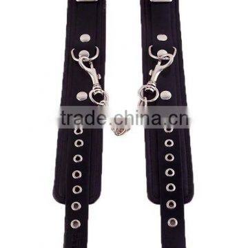 NEW 2015 BLACK BONDAGE ANKLE CUFF SOFT LEATHER MATERIAL