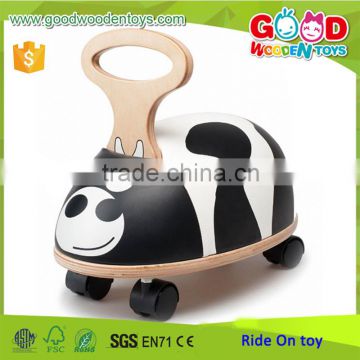 2015 New Product Skipper Ride 'n' Roll Cow Wooden Educational Games Kids Ride on Toys