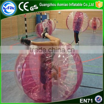 Factory price chear outdoor bubble soccer,inflatable belly bumper ball for adults