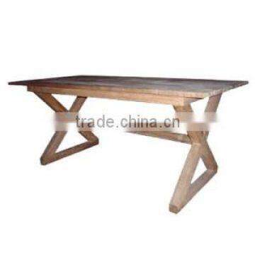 Dining Table With Cross Legs Style