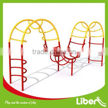 children commericial toddler climbing structure/metal outdoor backyard climbing Frame for sale LE.PP.071