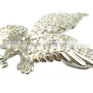 special design bird silver brooch popular 925 silver jewelry brooch