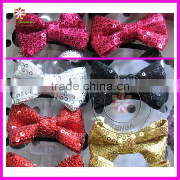 GLITTER SEQUIN BOW HAIR BAND