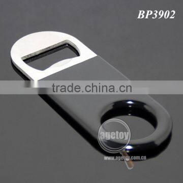 Small Is Beautiful Portable Pocket Black Soft PVC Coated Stainless Steel Metal Wholesale Bottle Opener photo-5