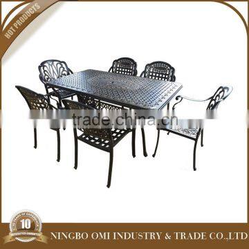 2015 New product Outdoor furniture set chair and table set garden patio furniture aluminum casting cafe chairs and tables