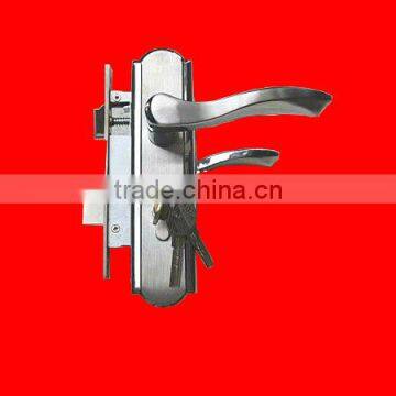 Stainless Steel Handle and Plate Door Handle Lock Mortise Lock Set