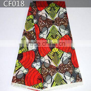 Colorful printed chiffon fabric for African dress CF018