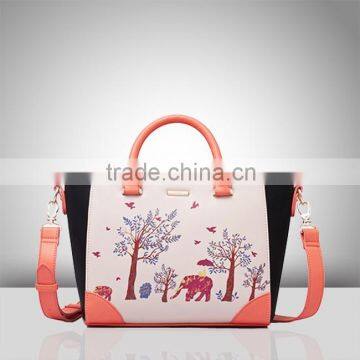 JL104- newest fashion designer printing woman handbag