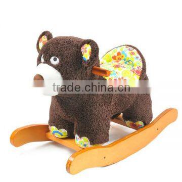 2015 Newest rocking toy plush bear rocking toy for kids