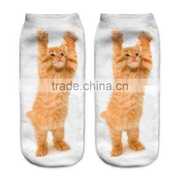 high quality bulk socks 3d digital full print colorful ankle socks unisex hot sale stretch spandex